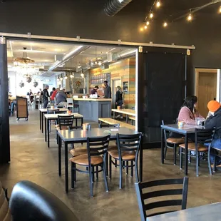 View from our table towards the bar/tap area.