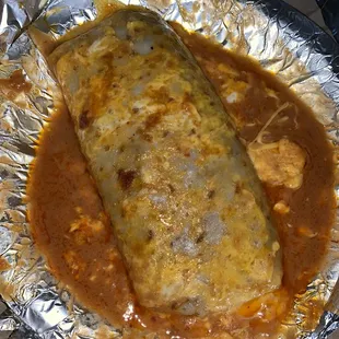 Wet Burrito with Shredded Beef - taken to-go