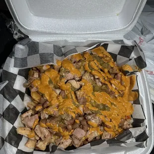 Smothered Green Chile fries