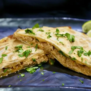 a chicken quesadilla