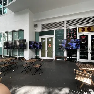 the outside of a sports bar