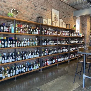 shelves of bottles of wine