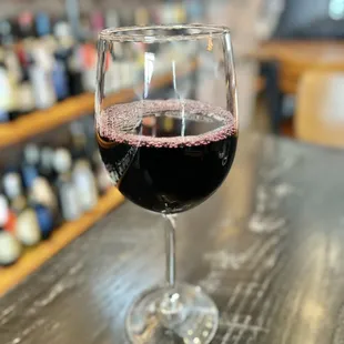 A glass of Malbec