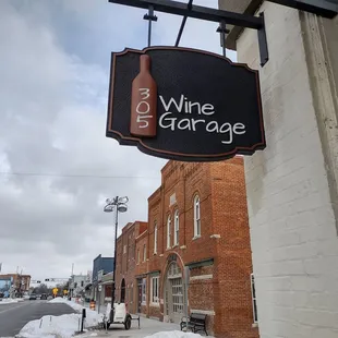 a sign for a wine store