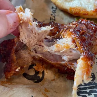 a half eaten sandwich