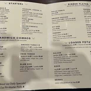 Food menu