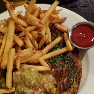 Red drum . Too many fries but fries were hot and fresh