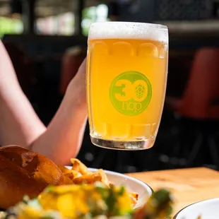 23oz mugs of local beer, 5.99 on Wednesdays!