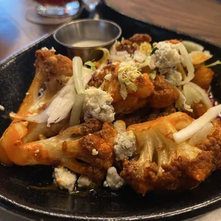 Buffalo cauliflower appetizer