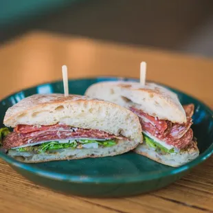 a sandwich on a plate