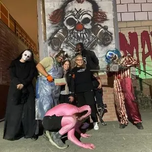 A few of the Freak Street actors that chased us through the Haunted Houses