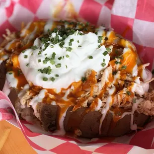 Overstuffed Buffalo Chicken Potato
