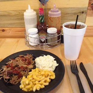 Try our BBQ plate with your choice of 2 sides.