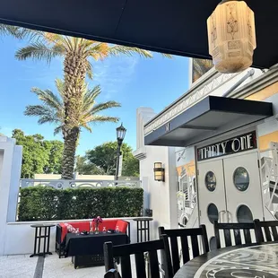 Patio bar and seating