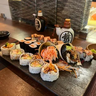 Spider Special Roll, Salmon Roll, Spicy Crab Hand Roll, Unagi Avo Hand Roll, The Kraken Special