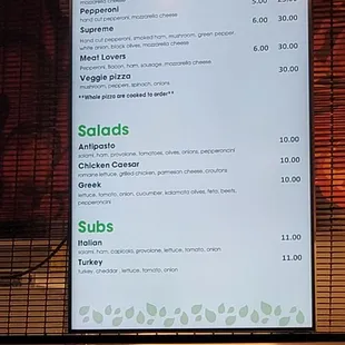 2023 menu