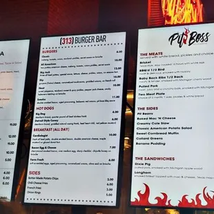 All of the restaurants menu's. (If you zoom in, you'll be able to read everything clearly!)