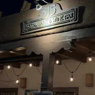 Entrance of restaurant.