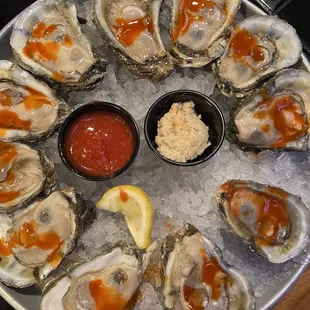 Oysters on a half shell