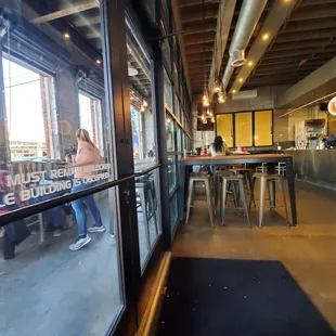 Inside and patio area