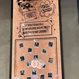 If you ate good BBQ $5 for a Polaroid. $3 goes to charity