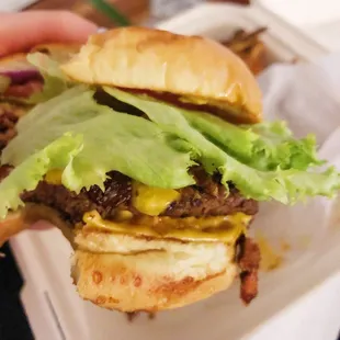 Diner Burger (with a big bite taken out)