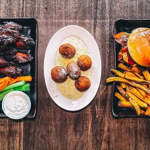 food, dough desserts, donuts