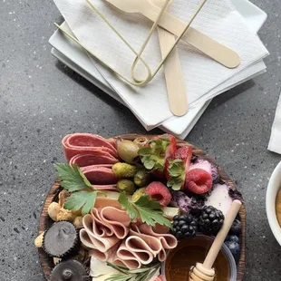 Small Charcuterie Board with utensils