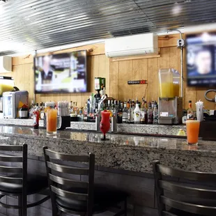 a bar with a lot of counter space