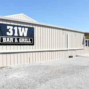 the front of the building