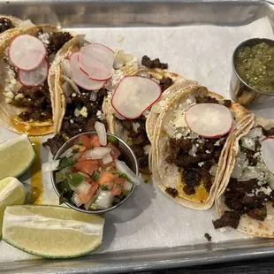 carne asada street tacos