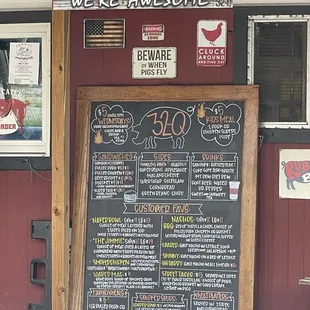 The menu