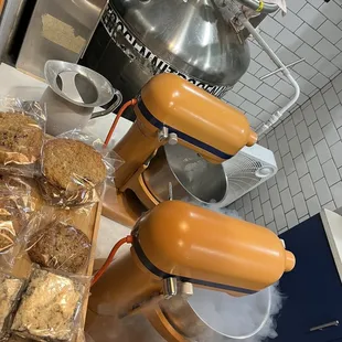 The nitrogen just went into the mixer with the rest of the ice cream ingredients
