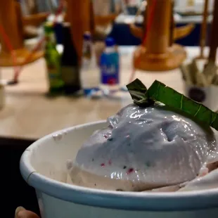 Strawberry basil ice cream