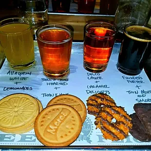 Perfectly matched and delicious Girl Scout Cookie flight. Outstanding!