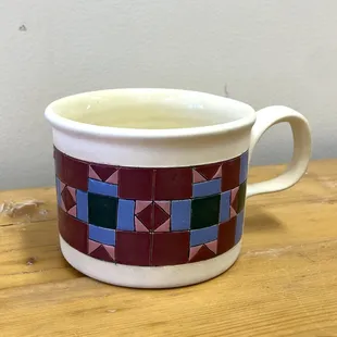 Quilt design ceramic mug by Kimberly Chambers