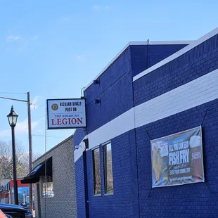 Outside, 328 grill is inside the American Legion building.