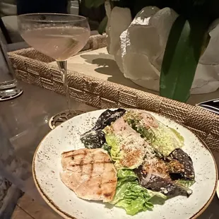 Grilled chicken, Caesar salad