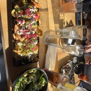 Nachos and Cesar Caesar Salad