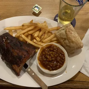 BBQ half Rack of Ribs Platter