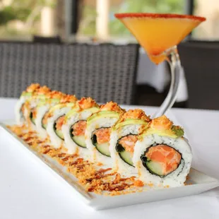 Spicy Salmon Crunch Roll