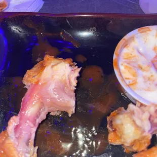 Hot wings raw from the inside.