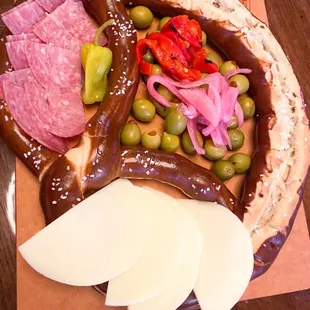 Charcuterie!! So pretty and pretzel is so yummy