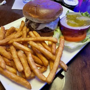 Swiss Cheeseburger with mushrooms!