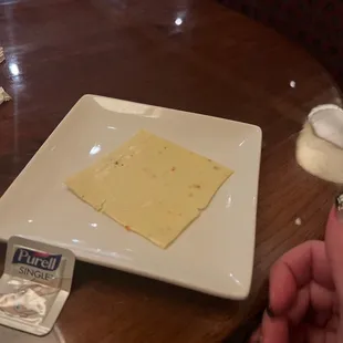 The cheese for my burger.