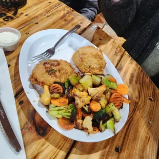 Stuffed Crab with vegetables