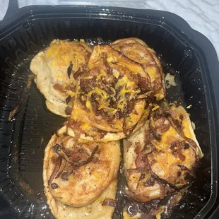 Smoked Gouda and bacon pierogies