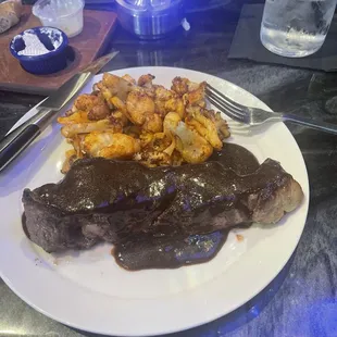 Steak and cauliflower