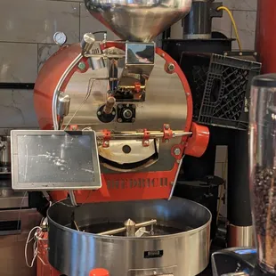 Coffee roasted in house with a Deitrick, one of the world's best batch roasters.