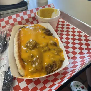 Chili cheese dog